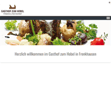 Tablet Screenshot of gasthof-zum-hobel.de